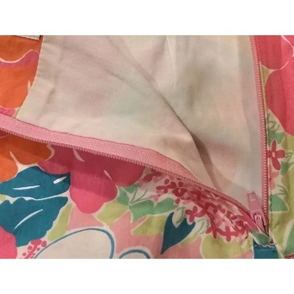 Lilly Pulitzer Lined Skirt‎ Women  Tropical Floral Print Preppy Y2K Skirt SZ 10